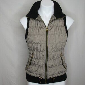 Calvin Klein Performance Beige Ribbed Puffer Vest Women's M Medium